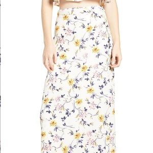 Floral Print Wrap Skirt